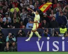 Soccer Football - Nations League - Final - Portugal v Spain - Allianz Arena, Munich, Germany - June 8, 2025 Spain's Martin Zubimendi celebrates scoring their first goal REUTERS/Michaela Stache