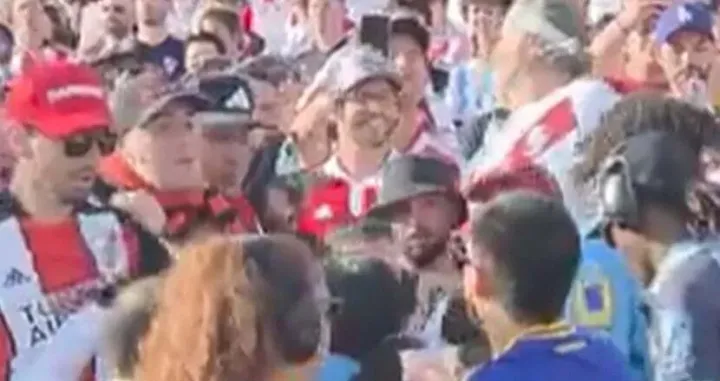 Navijač Boce među fanovima Rivera (FOTO: Screenshot)