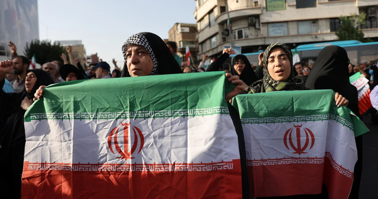 People attend a protest against the U.S attack on nuclear sites, amid the Iran-Israel conflict, in Tehran, Iran, June 22, 2025. Majid Asgaripour/WANA (West Asia News Agency) via REUTERS ATTENTION EDITORS - THIS PICTURE WAS PROVIDED BY A THIRD PARTY/Majid Asgaripour
