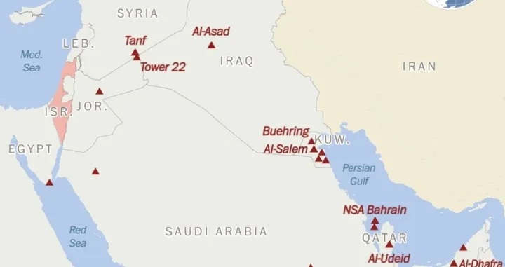 američke vojne baze na bliskom istoku/Google Earth