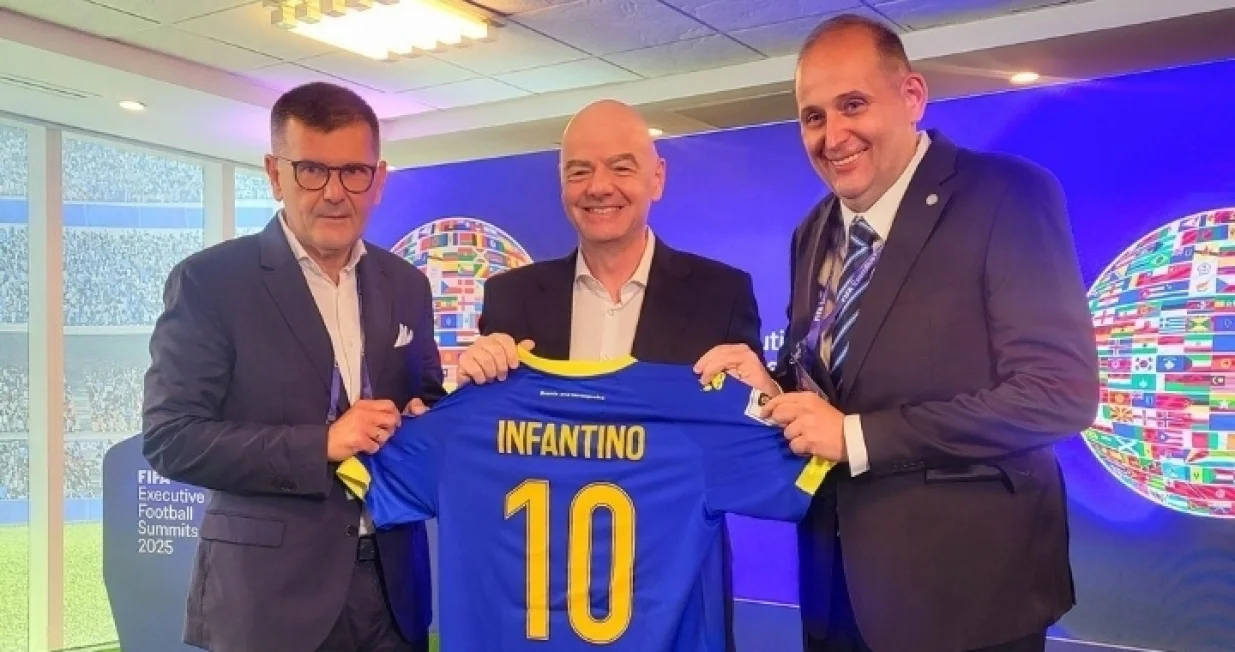 Delegacija NFSBiH sa Giannijem Infantinom