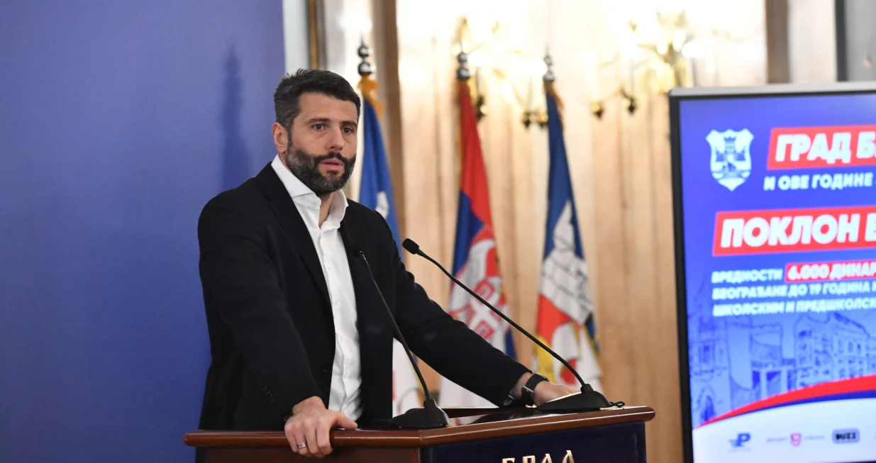28, November, 2024, Belgrade - A press conference by Belgrade Mayor Aleksandar Sapic was held at the Old Palace. Aleksandar Sapic. Photo: L.L./ATAImages28, novembar, 2024, Beograd - Konferencija za medije gradonacelnika Beograda Aleksandra Sapica odrzana je Starom dvoru. Photo: L.L./ATAImages Photo: L.L./ATAImages/PIXSELL/L.l./ataimages/pixsell