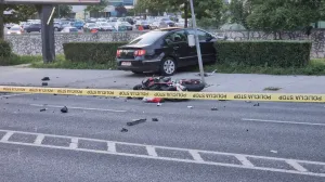 Policija je na mjestu nesreće/Sanel Konjhodžić