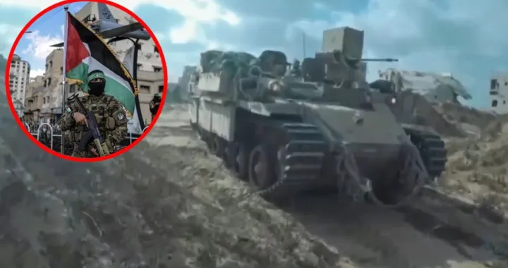 Snimak Hamasovog borca u borbi protiv izraelskog borbenog vozila/