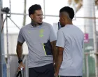Soccer Football - Club World Cup - Manchester City arrive in Fort Lauderdale ahead of the Club World Cup - Fort Lauderdale, Florida, U.S. - June 12, 2025 Manchester City's Ederson arrives ahead of the Club World Cup REUTERS/Marco Bello