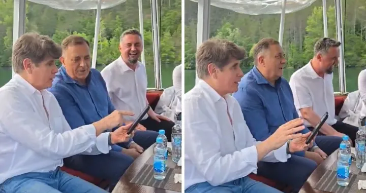 Dodik i Blagojević zapjevali na Drini/Milorad Dodik