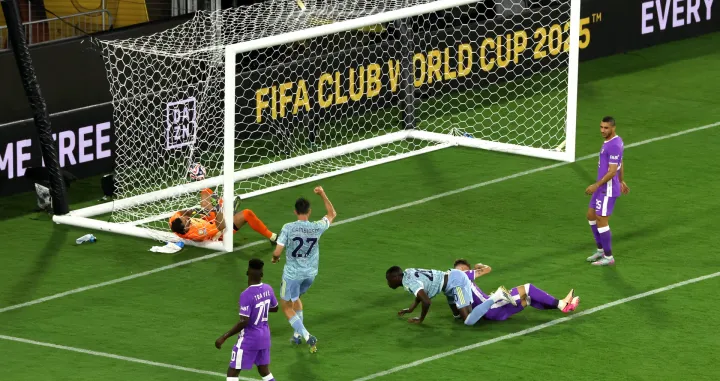 Soccer Football - FIFA Club World Cup - Group G - Al Ain v Juventus - Audi Field, Washington, D.C., U.S. - June 18, 2025 Juventus' Randal Kolo Muani scores their first goal REUTERS/Evelyn Hockstein