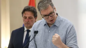 BEOGRAD, SRBIJA - 23. jun 2025: Srbija želi mir na Bliskom i Srednjem istoku, nama su prijateljske zemlje i Izrael i Iran, poručio je predsjednik Srbije Aleksandar Vučić govoreći o posljednjim dešavanjima na Bliskom istoku i sukobu Izraela i Irana (Filip Stevanovic - Anadolu Agency)/