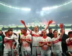 Soccer Football - DFB Cup - Final - Arminia Bielefeld v VFB Stuttgart - Olympiastadion, Berlin, Germany - May 24, 2025 VfB Stuttgart's Jeff Chabot, VfB Stuttgart's Atakan Karazor, VfB Stuttgart's Nick Woltemade, VfB Stuttgart's Ermedin Demirovic and VfB Stuttgart's Angelo Stiller celebrate after winning the DFB Cup Final REUTERS/Leon Kuegeler DFB REGULATIONS PROHIBIT ANY USE OF PHOTOGRAPHS AS IMAGE SEQUENCES AND/OR QUASI-VIDEO.
