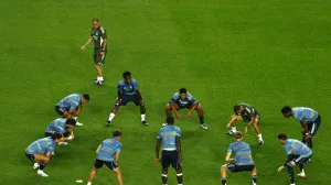 Soccer Football - FIFA Club World Cup - Group H - RB Salzburg v Real Madrid - Lincoln Financial Field, Philadelphia, Pennsylvania, U.S. - June 26, 2025 Real Madrid players during the warm up before the match REUTERS/Susana Vera