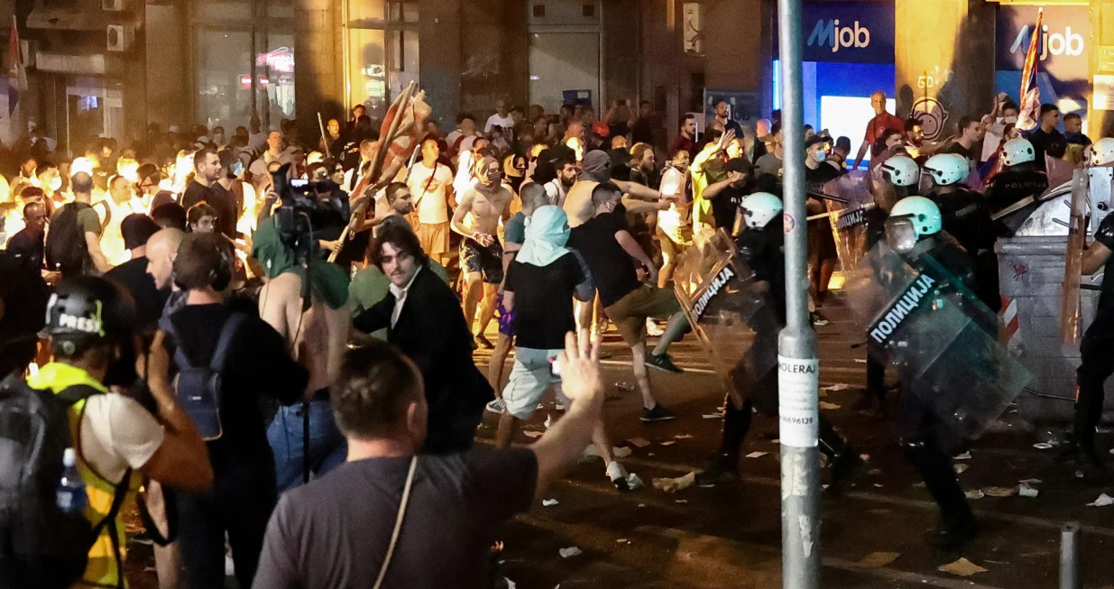 Sukob građana i policije u Beogradu/Zorana Jevtic