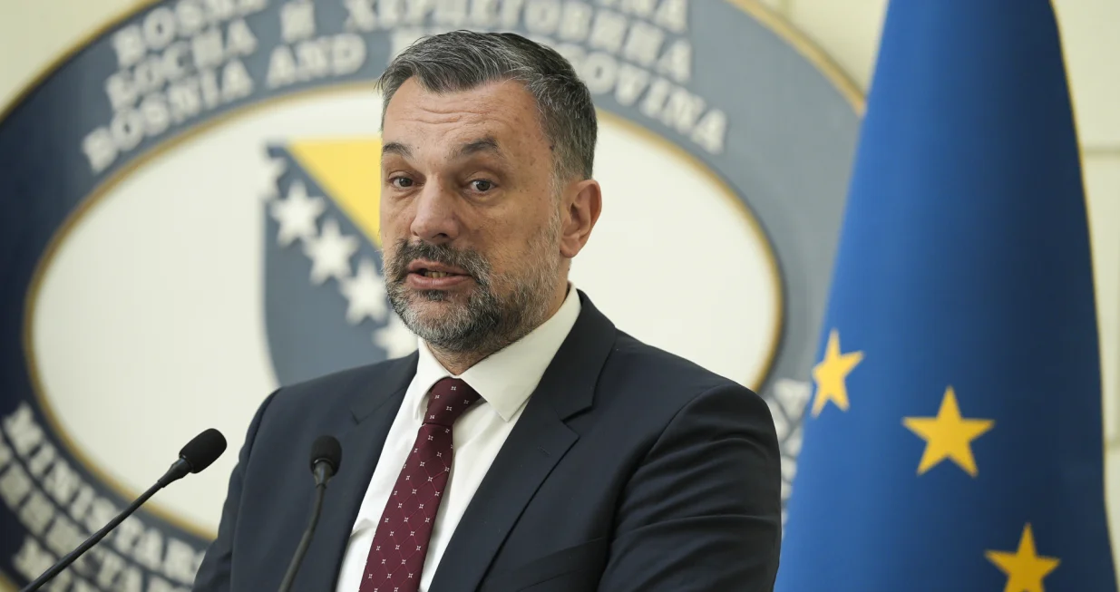 Konferencija za medije ministra vanjskih poslova BiH Elmedina Konakovića/Anadolija