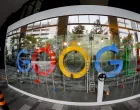 epa08873751 (FILE) A picture made with a fisheye lens shows the Google logo in Singapore, 06 December 2019 (reissued 10 December 2020). According to media reports on 10 December 2020, French data privacy regulator CNIL will impose over 100 million euros fines on US companies Google and Amazon for breaching EU privacy data rules. According to media reports, Google will have to pay 100 million euros and Amazon 35 million euros fines. EPA/WALLACE WOON *** Local Caption *** 55685412/Wallace Woon