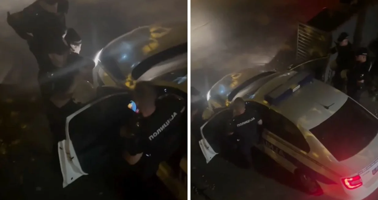 Policajci razgovaraju i hvale se kako su tukli građane/Studenti Fakulteta Za Mašinstvo I Građevinarstvo U Kraljevu