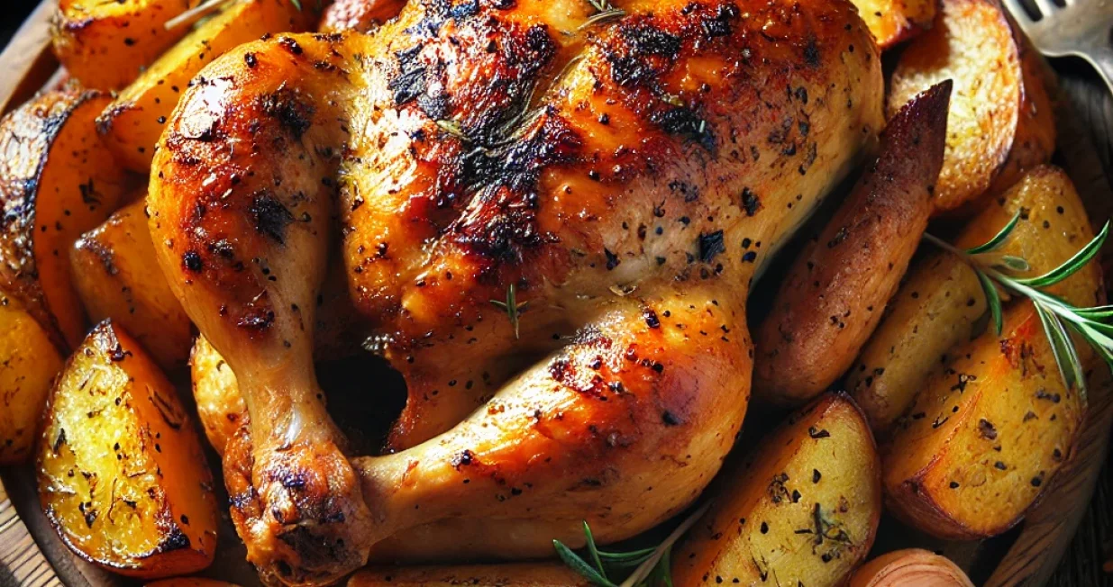 Pečeno pile s krompirom/