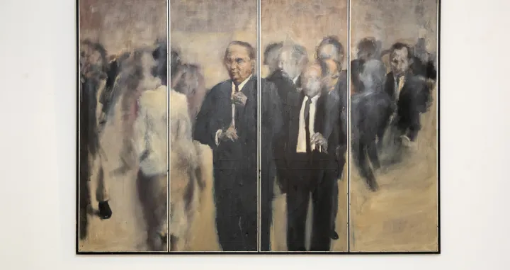 Foto © Mario KuceraPostav izlozbe Sjecanje na pobjedu - Trg marsala Tita 2025Galerija Forum Zagreb/