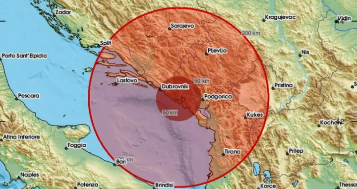 Zabilježen zemljotres/X.com/EMSC//