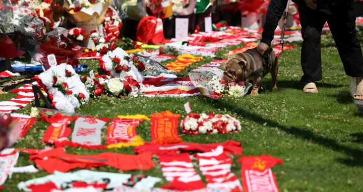 Flowers and tributes are left outside Liverpool's Anfield Stadium after Liverpool's Portuguese soccer player Diogo Jota died in a car crash near Zamora, Spain, in Liverpool, Britain, July 3, 2025. REUTERS/Temilade Adelaja