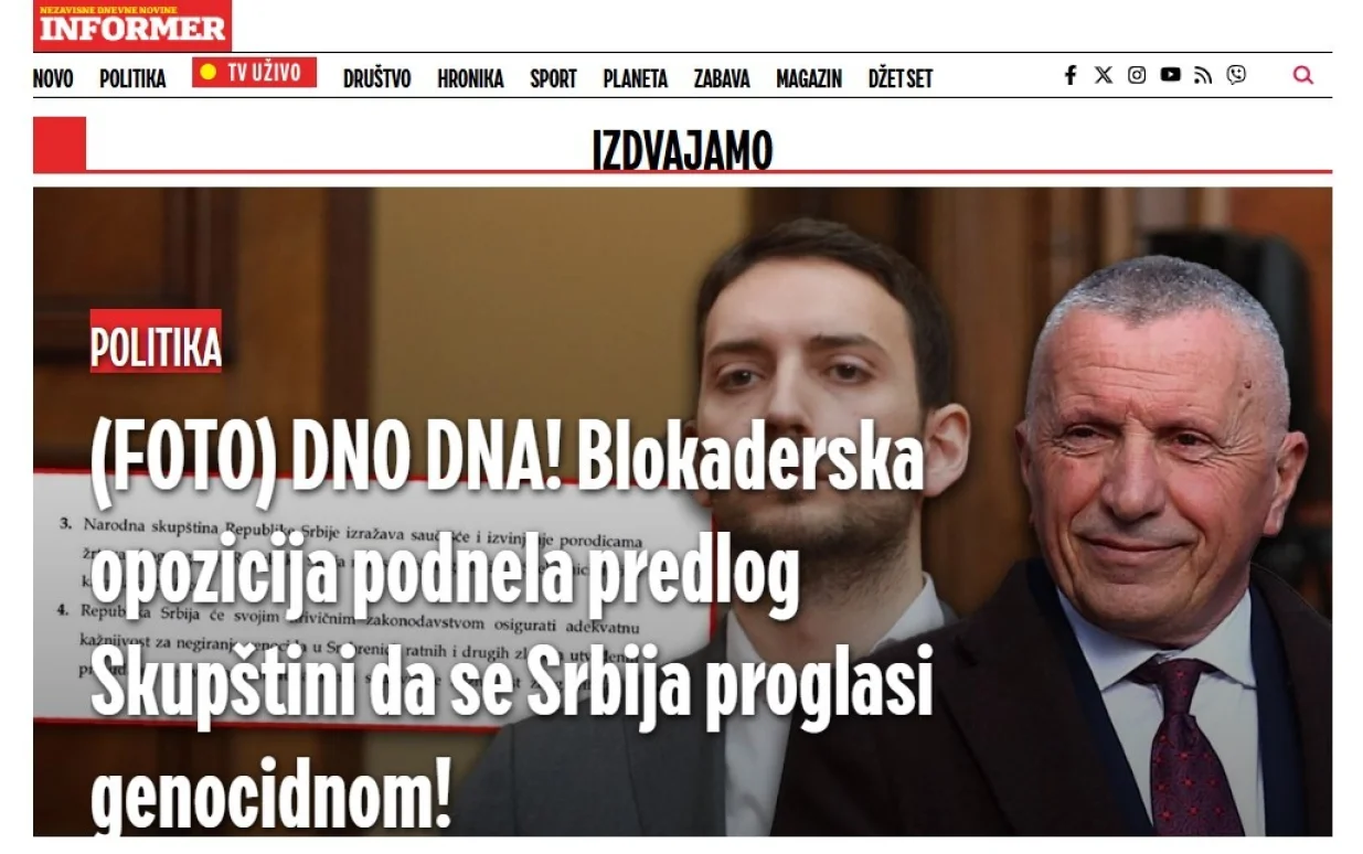 Naslovnica Informera/