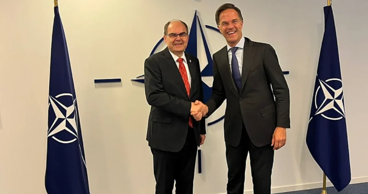 Christian Schmidt i generalni sekretar, šef NATO-a Mark Rutte, susret u Briselu/