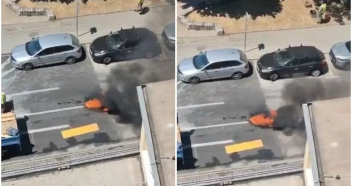 Objavljen snimak požara/Printscreen/X.com//