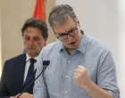 BEOGRAD, SRBIJA - 23. jun 2025: Srbija želi mir na Bliskom i Srednjem istoku, nama su prijateljske zemlje i Izrael i Iran, poručio je predsjednik Srbije Aleksandar Vučić govoreći o posljednjim dešavanjima na Bliskom istoku i sukobu Izraela i Irana (Filip Stevanovic - Anadolu Agency)/