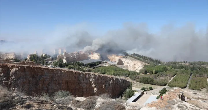 Damask, glavni grad Sirije, Sirija, požar u blizini Predsjedničke palate/Anadolija