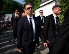 Former Liverpool player James Milner arrives on the day of the funeral ceremony of Liverpool's Portuguese soccer player Diogo Jota and his brother Andre Silva, who died in a car crash near Zamora, Spain, near the Chapel of the Resurrection, in Gondomar, Portugal, July 5, 2025. REUTERS/Pedro Nunes