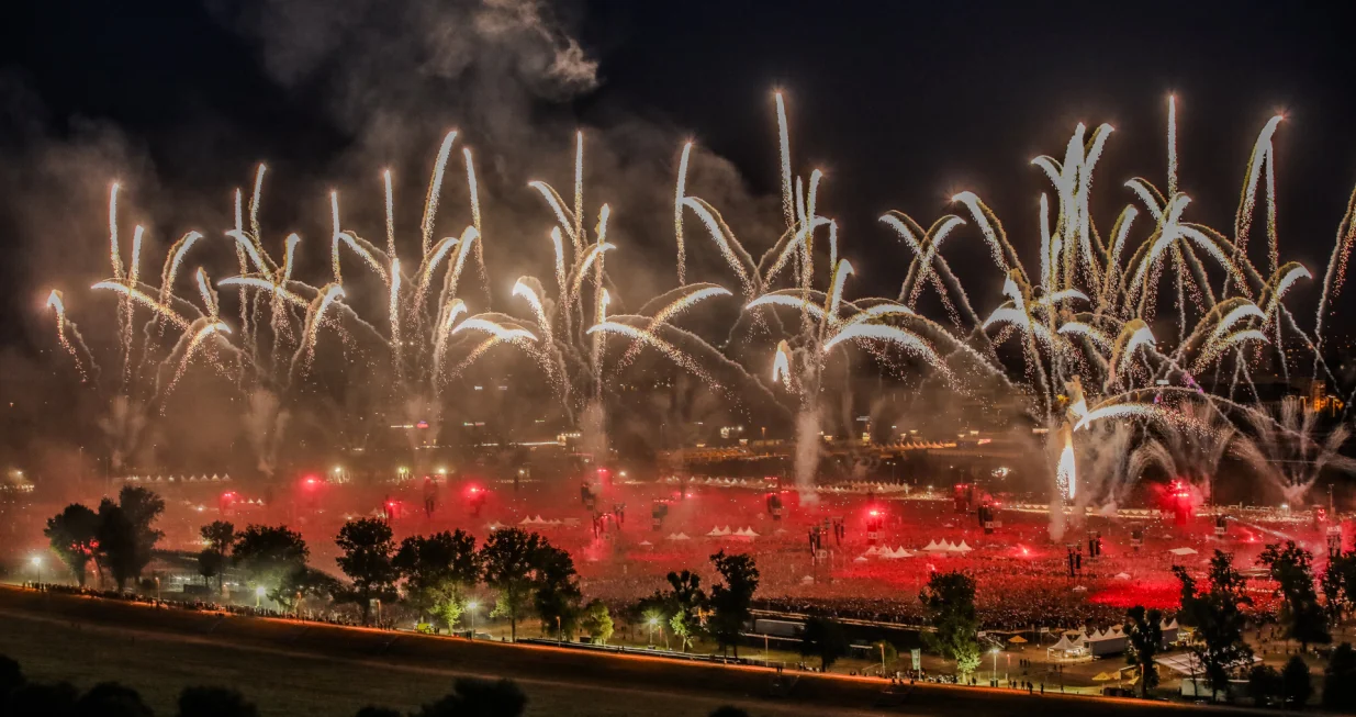05.07.2025., Zagreb - Koncert Marka Perkovica Thompsona na Hipodromu.. Pogled s Prisavlja Photo: Emica Elvedji/PIXSELL/Emica Elvedji/pixsell