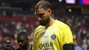 Soccer Football - FIFA Club World Cup - Quarter Final - Paris St Germain v Bayern Munich - Mercedes-Benz Stadium, Atlanta, Georgia, U.S. - July 5, 2025 Paris St Germain's Gianluigi Donnarumma after the match IMAGN IMAGES via Reuters/Brett Davis