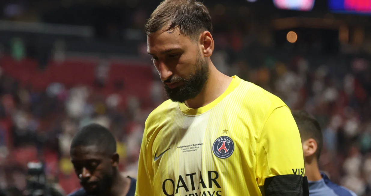 Soccer Football - FIFA Club World Cup - Quarter Final - Paris St Germain v Bayern Munich - Mercedes-Benz Stadium, Atlanta, Georgia, U.S. - July 5, 2025 Paris St Germain's Gianluigi Donnarumma after the match IMAGN IMAGES via Reuters/Brett Davis