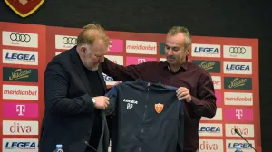 04, February, 2024, Podgorica - After signing the contract, Robert Prosinecki was presented at a media conference in the House of Football as the new selector of the national football team of Montenegro. Robert Procineck, Dejan Savicevic. Photo: R.R./ATAImages04, februar, 2024, Podgorica - Robert Prosinecki je nakon potpisivanja ugovora, predstavljen na konferenciji za medije u Kuci fudbala kao novi selektor fudbalske reprezentacije Crne Gore. Photo: R.R./ATAImages Photo: R.R./ATAImages/PIXSELL