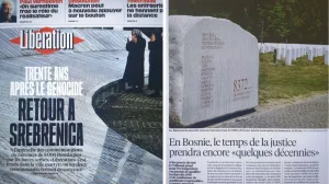 Naslovnica francuskog lista Liberation o Srebrenici//