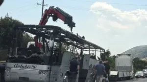 Uništen autobus/Glas Kotor Varoša//