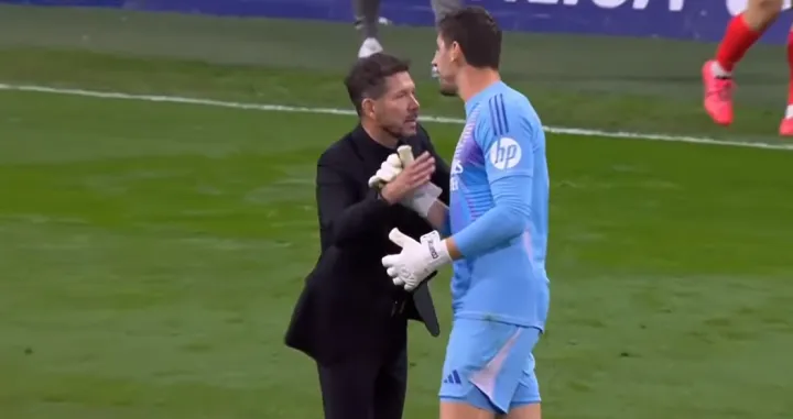 Diego Simeone i Thibaut Courtois 