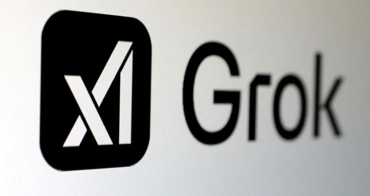 FILE PHOTO: FILE PHOTO: xAI and Grok logos are seen in this illustration taken, February 16, 2025. REUTERS/Dado Ruvic/Illustration/File Photo/File Photo/Dado Ruvic