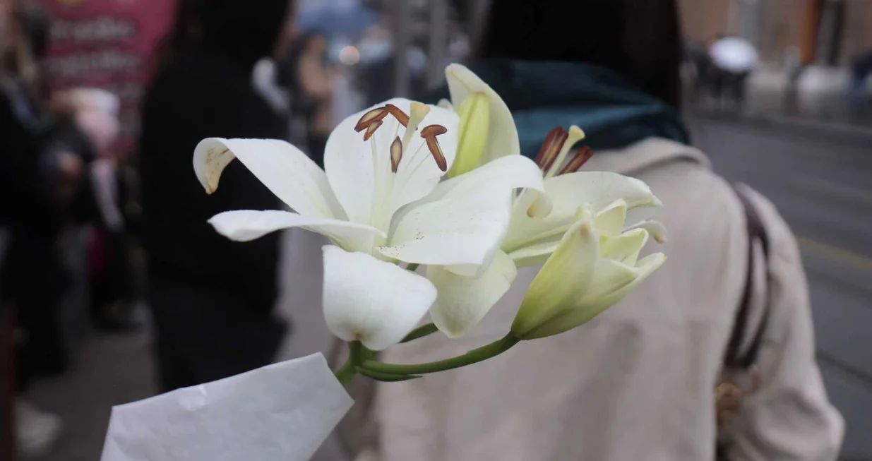 građani sarajeva uoči doska kolone sa posmrtnim ostacima žrtava genocida (3)/Senad Gubelić 