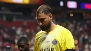 Soccer Football - FIFA Club World Cup - Quarter Final - Paris St Germain v Bayern Munich - Mercedes-Benz Stadium, Atlanta, Georgia, U.S. - July 5, 2025 Paris St Germain's Gianluigi Donnarumma after the match IMAGN IMAGES via Reuters/Brett Davis