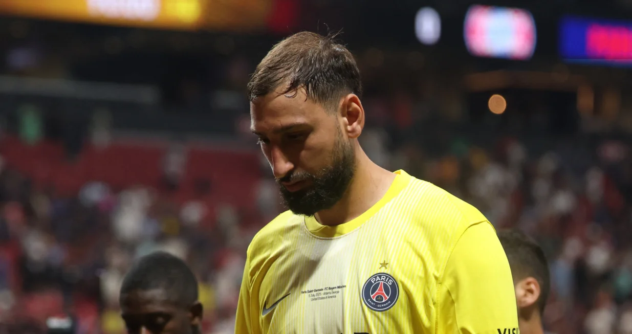 Soccer Football - FIFA Club World Cup - Quarter Final - Paris St Germain v Bayern Munich - Mercedes-Benz Stadium, Atlanta, Georgia, U.S. - July 5, 2025 Paris St Germain's Gianluigi Donnarumma after the match IMAGN IMAGES via Reuters/Brett Davis