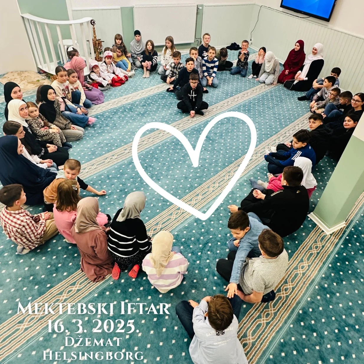 Džemat Helsingborg u Švedskoj; iftar u mektebu, 16.3.2025./Fikret Tufek