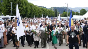Marš mira 2025, učesnici Marša mira stigli u Potočare, 30. godišnjica genocida, genocid u Srebrenici/Damir Deljo