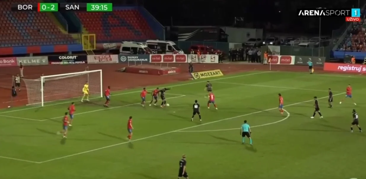 Santa Coloma je stigla i do trećeg pogotka (FOTO: Screenshot - Arena Sport TV)