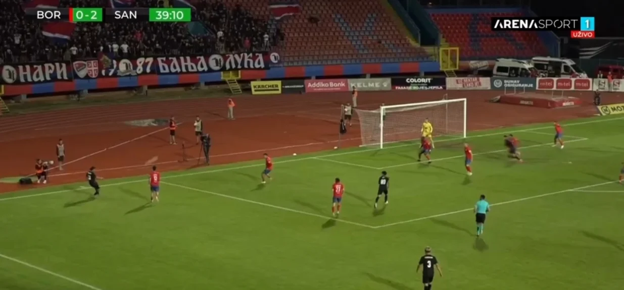 Santa Coloma je stigla i do trećeg pogotka (FOTO: Screenshot - Arena Sport TV)