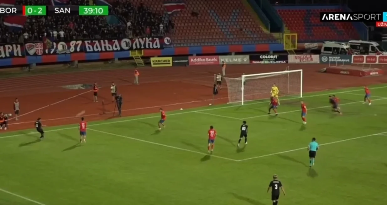 Santa Coloma je stigla i do trećeg pogotka (FOTO: Screenshot - Arena Sport TV)