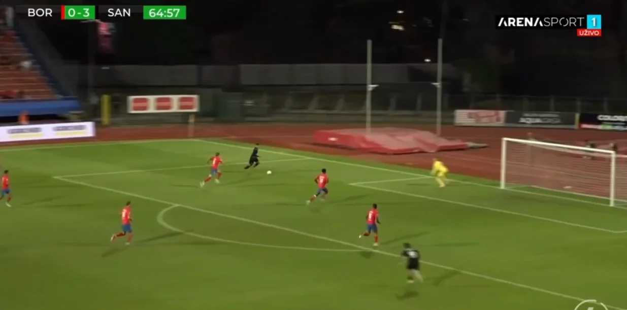 Leon je postigao četvrti pogodak za Santa Colomu (FOTO: Screenshot - Arena Sport TV)