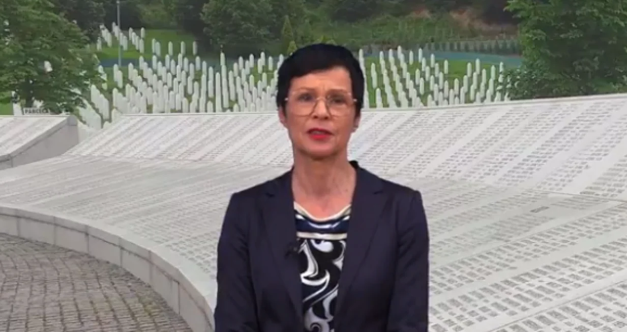marta kos, srebrenica, genocid, 30. godišnjica/Screenshot