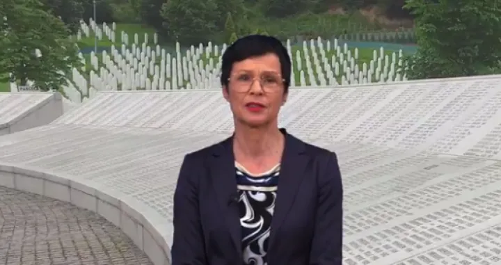 marta kos, srebrenica, genocid, 30. godišnjica/Screenshot