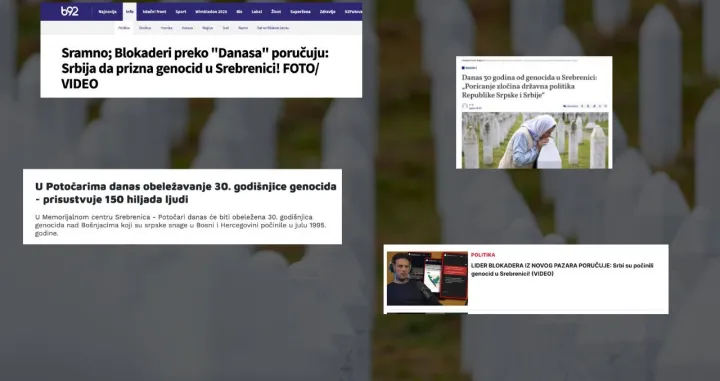 Srbijanski mediji o genocidu u Srebrenici/Ilustracija