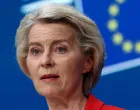 FILE PHOTO: European Commission President Ursula von der Leyen attends a press conference with Polish Prime Minister Donald Tusk and European Council President Antonio Costa, on the day of the European Union leaders summit in Brussels, Belgium June 26, 2025. REUTERS/Yves Herman/File Photo/Yves Herman