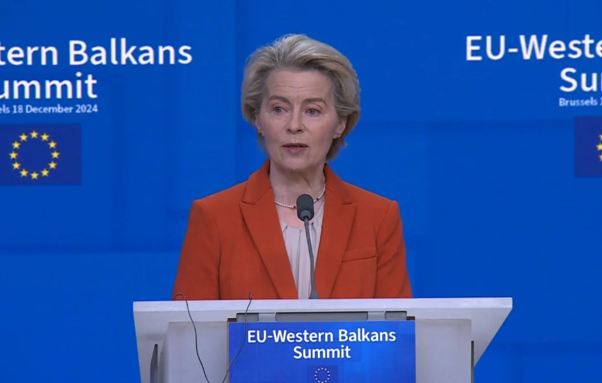 Ursula von der Leyen, Samit EU - Zapadni Balkan/Screenshot